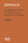 Image for Jahrbuch des Staatlichen Instituts fur Musikforschung (SIM) Preuischer Kulturbesitz: 2000