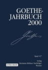 Image for Goethe Jahrbuch: Band 117/2000