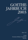 Image for Goethe-Jahrbuch 2003: Band 120 der Gesamtfolge