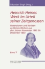Image for Heinrich Heines Werk im Urteil seiner Zeitgenossen: Rezensionen und Notizen zu Heines Werken aus den Jahren November 1841 bis Dezember 1843