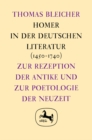 Image for Homer in der deutschen Literatur: Germanistische Abhandlungen, Band 39