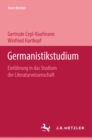 Image for Germanistikstudium: Texte Metzler, Band 15