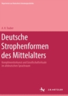 Image for Deutsche Strophenformen des Mittelalters: Repertorien zur deutschen Literaturgeschichte, Band 6