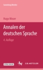 Image for Annalen der deutschen Sprache von den Anfangen bis zur Gegenwart: Sammlung Metzler, 5