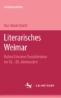 Image for Literarisches Weimar: Sammlung Metzler, 93