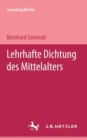 Image for Lehrhafte Dichtung des Mittelalters: Sammlung Metzler, 103