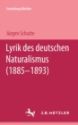 Image for Lyrik des deutschen Naturalismus: Sammlung Metzler, 144