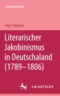 Image for Literarischer Jakobinismus in Deutschland (1789-1806): Sammlung Metzler, 150