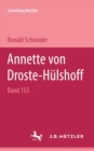 Image for Annette von Droste-Hulshoff: Sammlung Metzler, 153