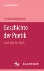 Image for Geschichte der Poetik: Sammlung Metzler, 160