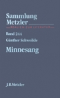Image for Minnesang: Sammlung Metzler, 244