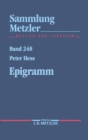 Image for Epigramm: Sammlung Metzler, 248