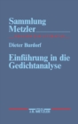 Image for Einfuhrung in die Gedichtanalyse: Sammlung Metzler, 284