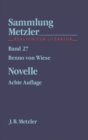 Image for Novelle: Sammlung Metzler, 27