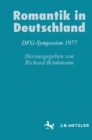 Image for Romantik in Deutschland: DFG-Symposion 1977