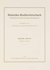 Image for Deutsches Rechtsworterbuch, Band XIII, Heft 9/10
