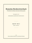 Image for Deutsches Rechtsworterbuch: Worterbuch der alteren deutschen Rechtssprache. Band XIV, Heft 1/2 - Stegreif - Stocherwort