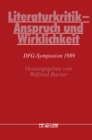 Image for Literaturkritik - Anspruch und Wirklichkeit: DFG-Symposion 1989
