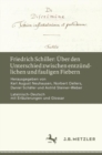Image for Friedrich Schiller: Uber den Unterschied zwischen entzundlichen und fauligen Fiebern : Lateinisch-Deutsch mit Erlauterungen und Glossar
