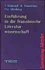Image for Einfuhrung in die franzosische Literaturwissenschaft