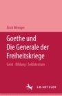 Image for Goethe und die Generale der Freiheitskriege