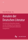Image for Annalen der deutschen Literatur