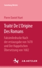 Image for Traite De L&#39;Origine des Romans