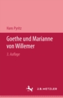 Image for Goethe und Marianne von Willemer: Eine biographische Studie