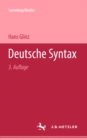 Image for Deutsche Syntax