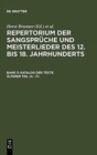 Image for Katalog der Texte. AElterer Teil (A - F)