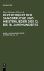 Image for Katalog der Texte. AElterer Teil (G - P)