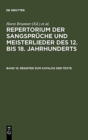 Image for Register Zum Katalog Der Texte : Stichwoerter