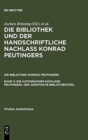 Image for Die autographen Kataloge Peutingers. Der juristische Bibliotheksteil