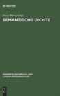 Image for Semantische Dichte : Assoziativitat in Poesie Und Werbesprache