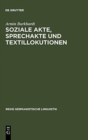 Image for Soziale Akte, Sprechakte Und Textillokutionen
