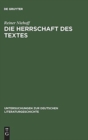Image for Die Herrschaft Des Textes