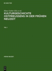 Image for Kulturgeschichte Ostpreussens in Der Fruhen Neuzeit