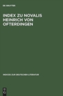 Image for Index Zu Novalis Heinrich Von Ofterdingen