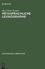 Image for Metasprachliche Lexikographie
