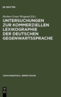 Image for Untersuchungen Zur Kommerziellen Lexikographie Der Deutschen Gegenwartssprache. Band 2