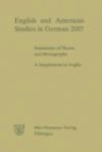 Image for English and American Studies in German - A Supplement to Anglia - Summaries of Theses and Monographs