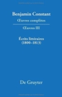 Image for Ecrits Litteraires (1800-1813)