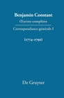 Image for OEuvres completes, I, Correspondance 1774-1792