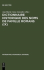 Image for Dictionnaire historique des noms de famille romans (IX)