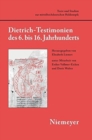 Image for Dietrich-Testimonien des 6. bis 16. Jahrhunderts