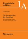 Image for Die Interpunktion des Deutschen: Ein kompositionelles System zur Online-Steuerung des Lesens