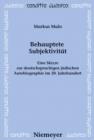 Image for Behauptete Subjektivitat: Eine Skizze zur deutschsprachigen judischen Autobiographie im 20. Jahrhundert