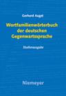 Image for Wortfamilienworterbuch der deutschen Gegenwartssprache