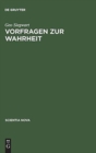 Image for Vorfragen Zur Wahrheit : Ein Traktat Uber Kognitive Sprachen