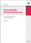 Image for Internationale Marketingforschung: Informationsgewinnung fur das internationale Marketing